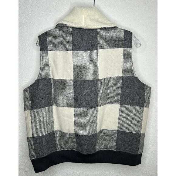 Woolrich Gray and White Plaid Vest - Picture 2 of 13